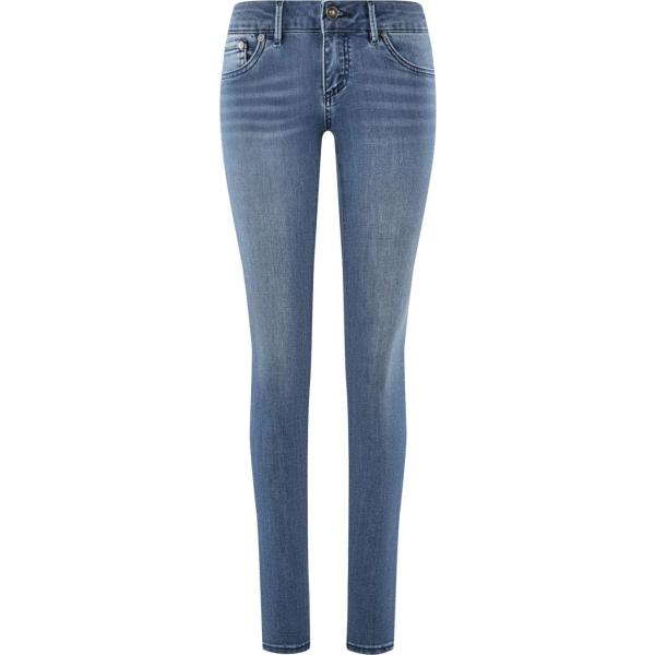 Jeans skinny vita bassa aderente blu Oodji Ultra blu