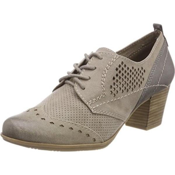Scarpe stringate oxford beige e grigio Jana