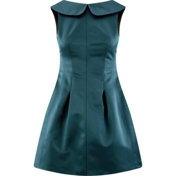 Vestito collo a v aderente verde Oodji Ultra verde