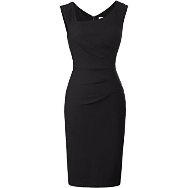 vestiti a tubino Belle Poque nero tinta unita