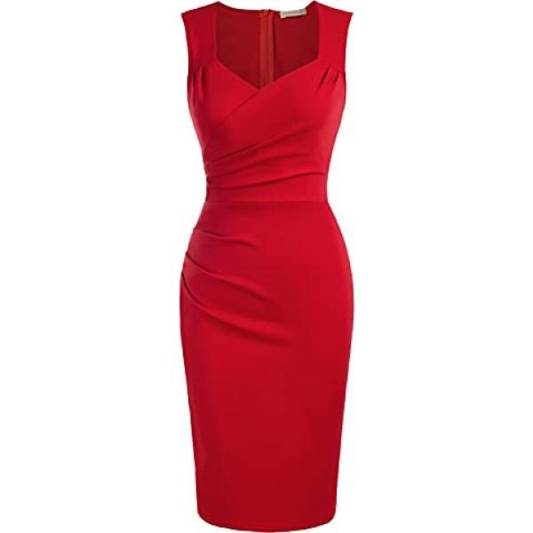 vestiti Belle Poque rosso tinta unita