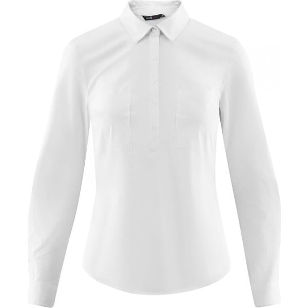 Camicia con taschini elasticizzato bianco Oodji Ultra bianco con stampe