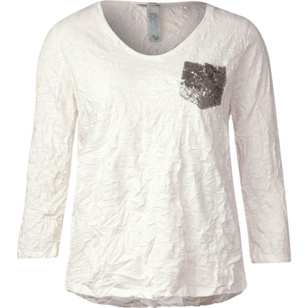 T-shirt a maniche lunghe bianco Street One bianco
