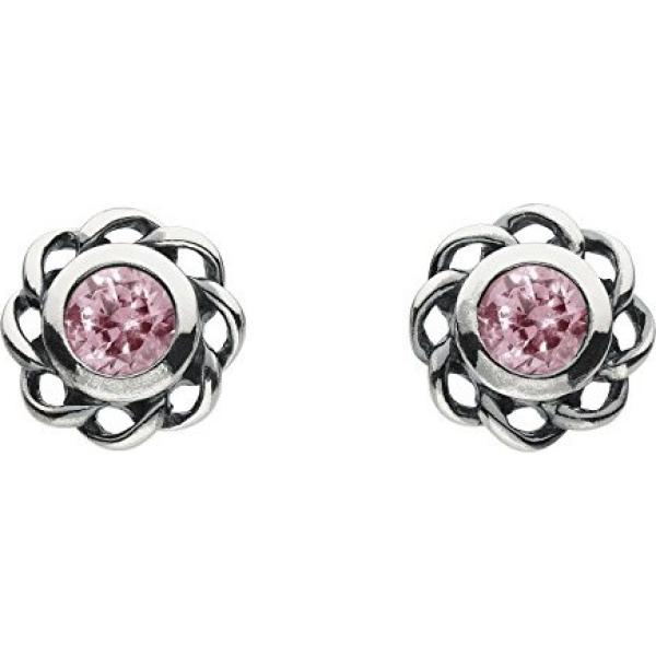 Orecchini a perno farfallina effetto lucido in sterling 925 rosa e argento Heritage rosa