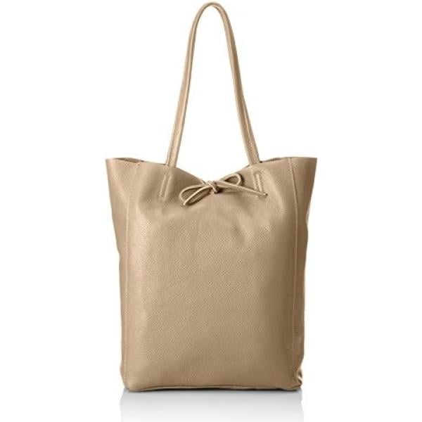 Shopping bag beige e grigio Chicca Borse
