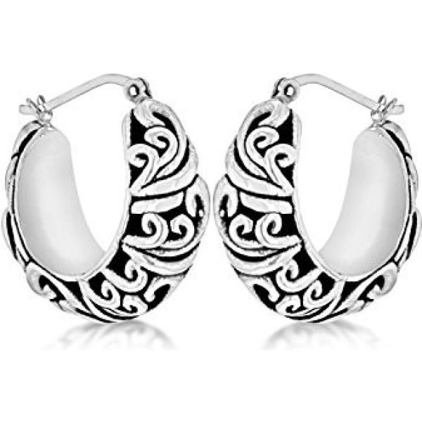 Orecchini argento e bianco Tuscany Silver grigio