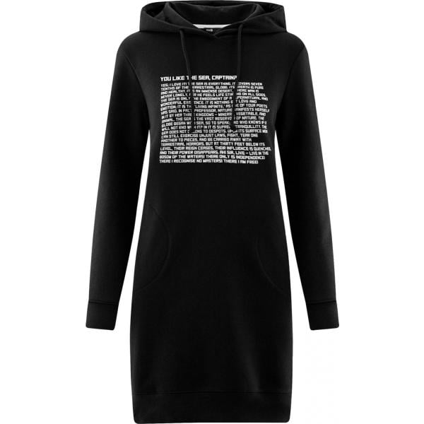 Vestito sport con cappuccio nero Oodji Ultra nero