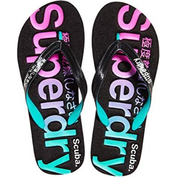 Infradito nero e bianco Superdry nero