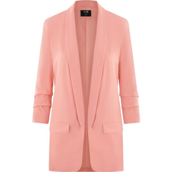 Blazer collo aperto aderente rosa Oodji Ultra rosa