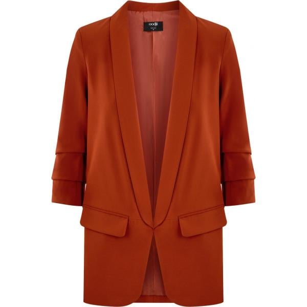 Blazer collo aperto aderente rosso Oodji Ultra rosso