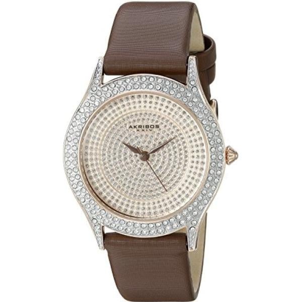 Orologio analogico con cinturino marrone Akribos XXIV marrone