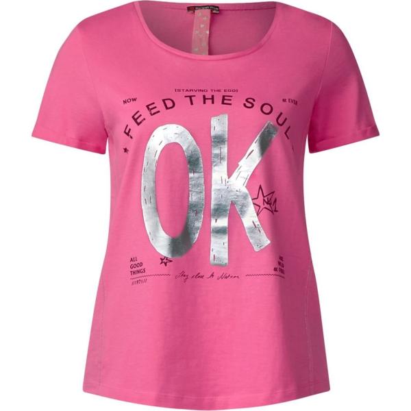 Maglietta con stampa multicolore e rosa e argento Street One multicolore con stampe