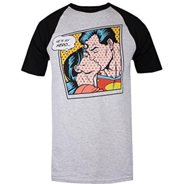 T-shirt con fumetto grigio DC Comics grigio