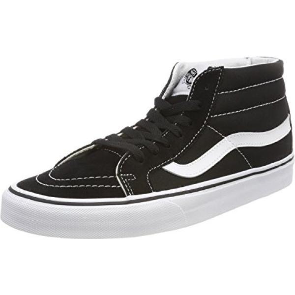 Sneakers collo alto unisex-adulto nero e bianco Vans nero