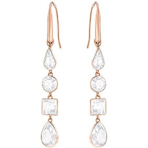 Orecchini a pendolo in oro rosa Swarovski