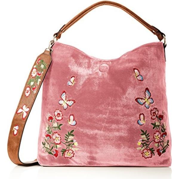 Borsa a spalla in velluto rosa SwankySwans rosa