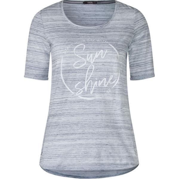 T-shirt melange blu Cecil blu