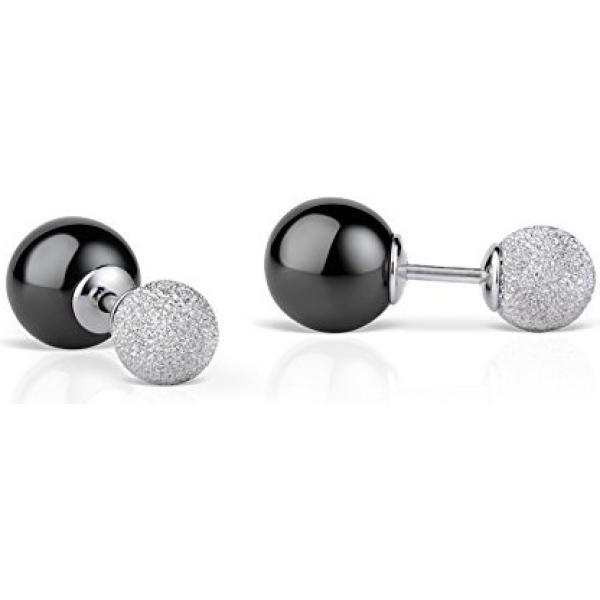 Orecchini a perno argento Bering grigio