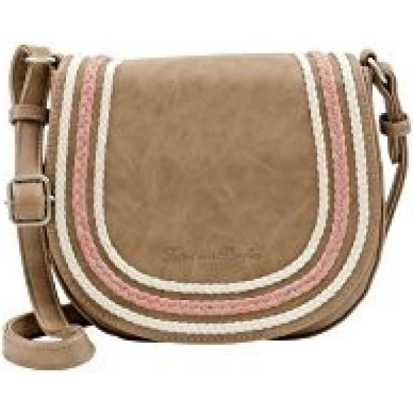 Borsa a tracolla con zip beige Fritzi aus Preussen principe di galles