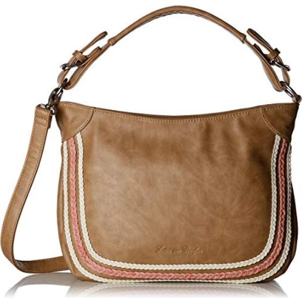 Shopping bag con zip beige Fritzi aus Preussen principe di galles