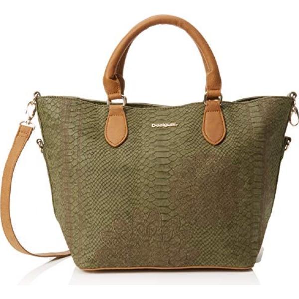 Borsa a mano melange verde e kaki Desigual verde