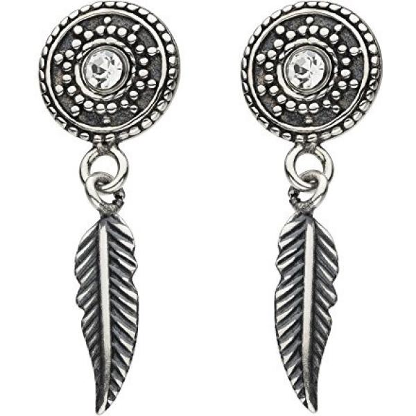 Orecchini a perno farfallina effetto lucido argento Dew