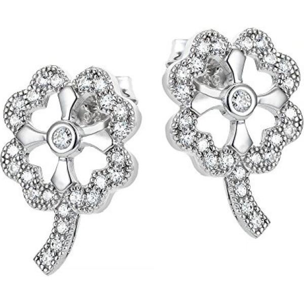 Orecchini a perno in sterling 925 argento Orphelia grigio
