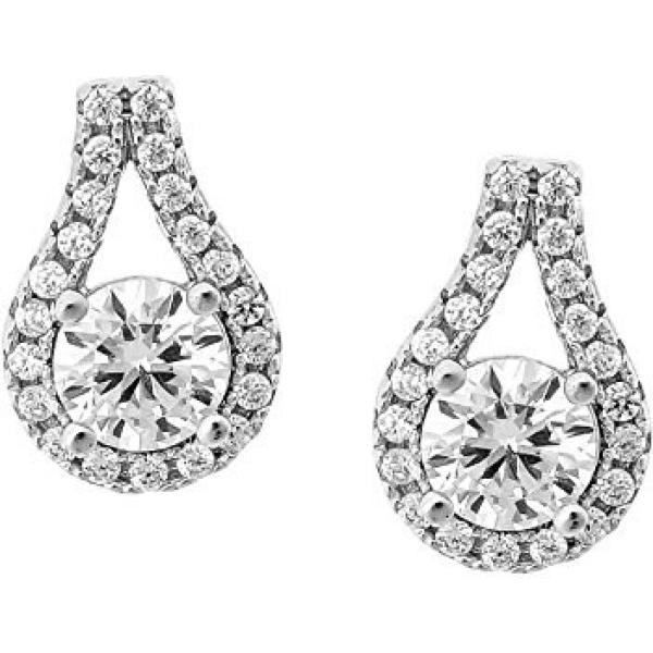 Orecchini a perno in sterling 925 argento Orphelia grigio
