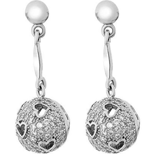 Orecchini a pendolo in sterling 925 argento Orphelia grigio