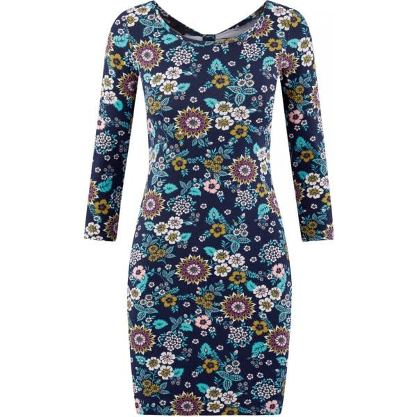 Vestito a goccia aderente blu Oodji Ultra blu a fiori