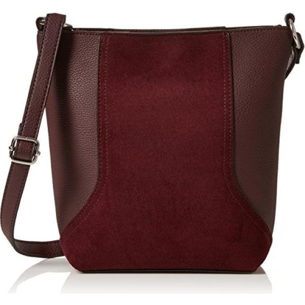 Borsa a spalla con zip rosso e nero New Look rosso