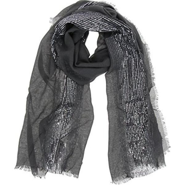 Sciarpa con paillettes grigio Fashiongen grigio
