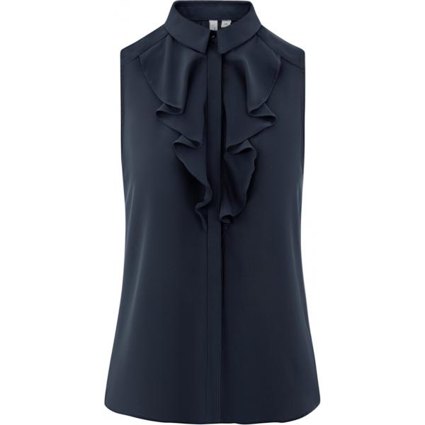 Top con volant e balze blu Oodji Collection blu