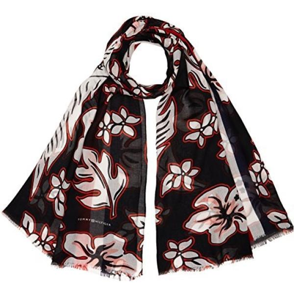 sciarpa Tommy Hilfiger blu a fiori