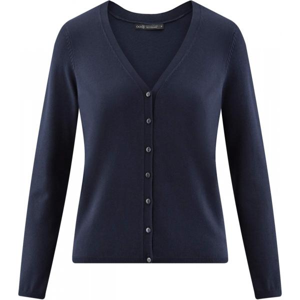 Cardigan lavorato a maglia con scollo blu Oodji Collection blu