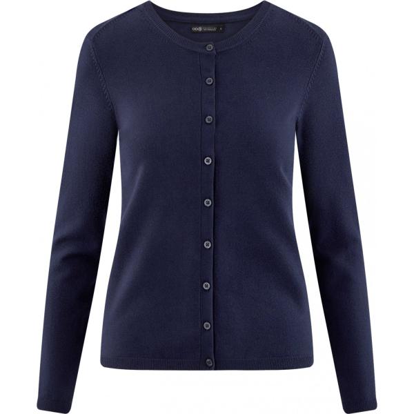 Cardigan lavorato a maglia in denim con bottoni blu Oodji Collection blu