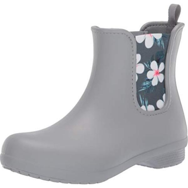 stivali Crocs grigio a fiori