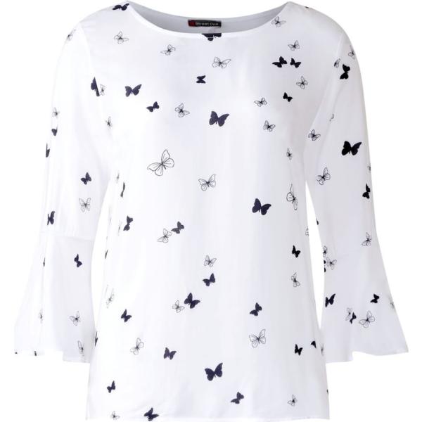 T-shirt a maniche lunghe multicolore e bianco Street One multicolore