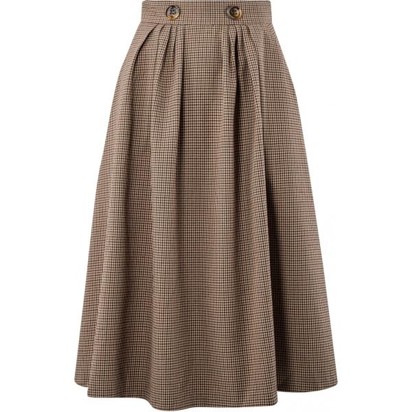 Gonna midi con zip aderente beige Oodji Ultra