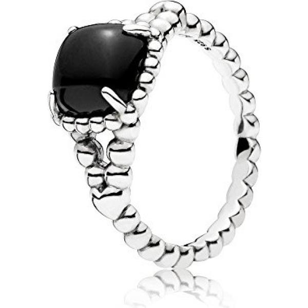 Anello argento e nero Pandora grigio