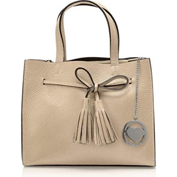 Borsa a mano beige e grigio Chicca Borse