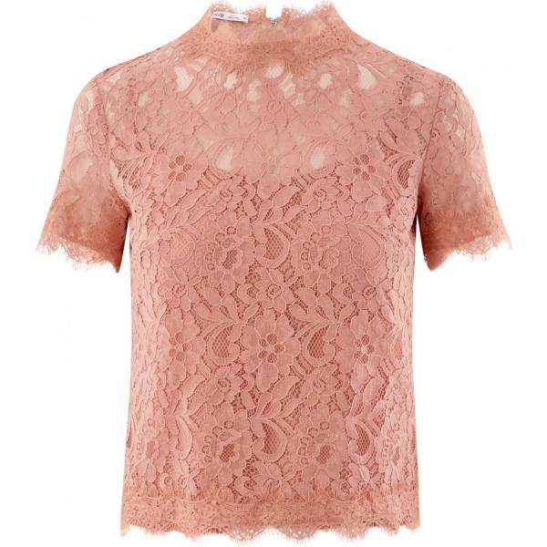 Camicetta a maniche corte aderente rosa Oodji Ultra rosa