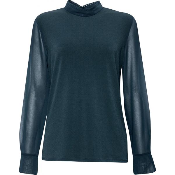 Maglia a maniche lunghe verde e nero ESPRIT Collection verde