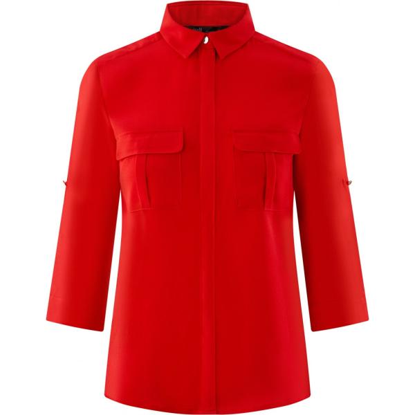 Camicetta con taschini rosso Oodji Ultra rosso