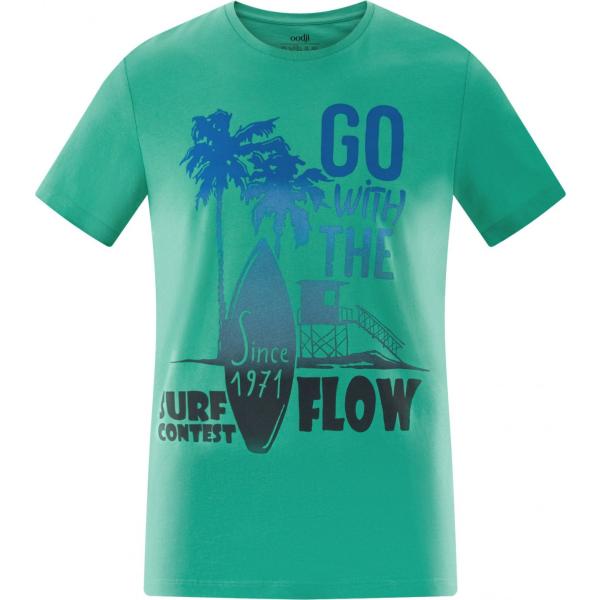 t-shirt Oodji Ultra verde con stampe
