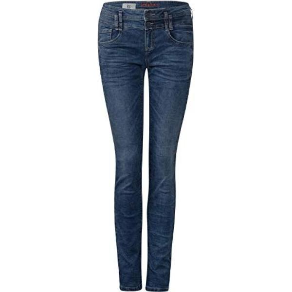 Jeans slim fit effetto decolorato blu Street One blu