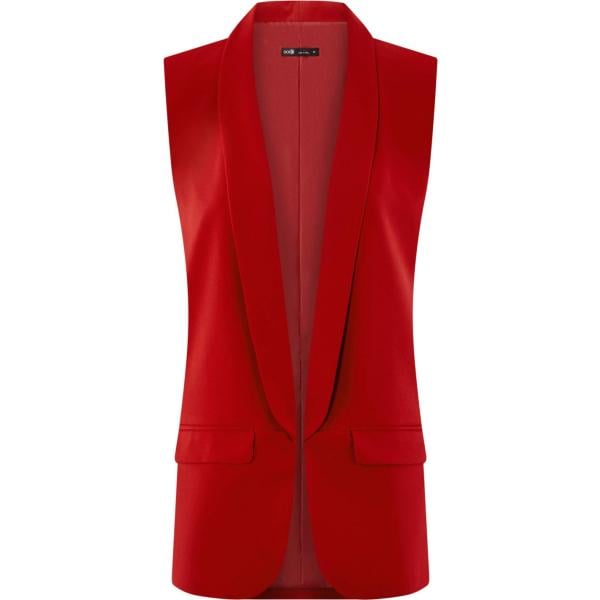 Gilet a panciotto aderente rosso Oodji Ultra rosso