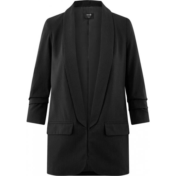 Blazer collo aperto aderente nero Oodji Ultra nero