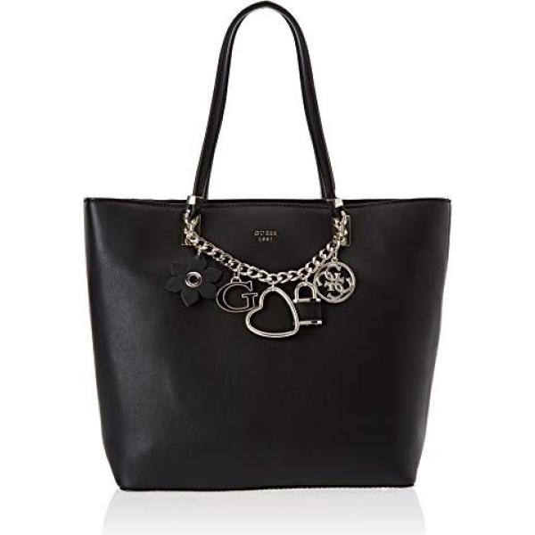 Borsa a mano tote in ecopelle nero Guess nero