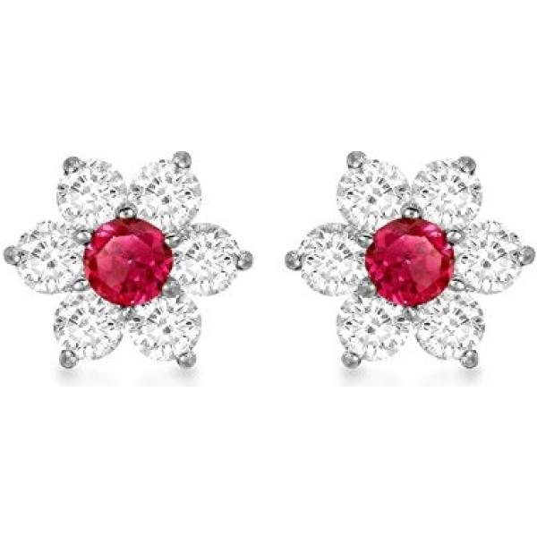 Orecchini con zirconia in oro bianco 9ct viola Carissima Gold bianco